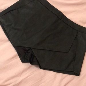 Leather skort